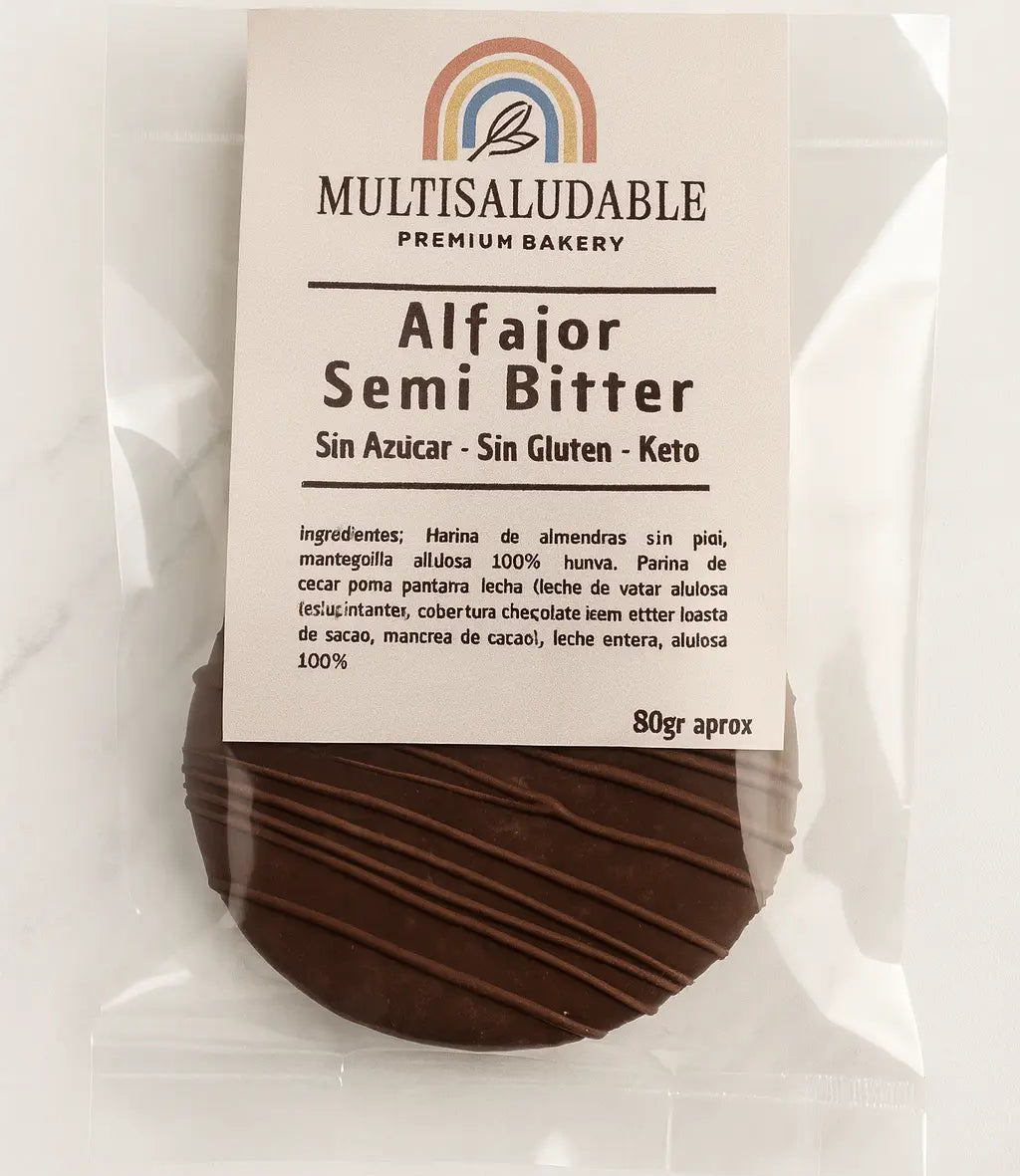 alfajor semi keto bitter empacado