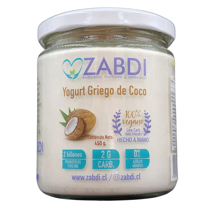 Yogurt Griego de Coco 450ml - Zabdi