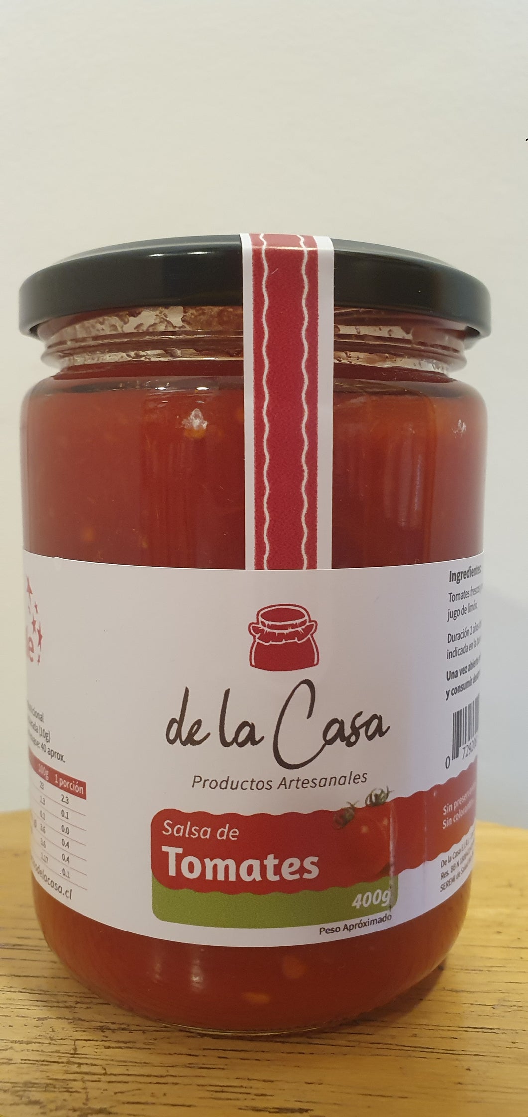 Salsa de tomate 100% natural 400ml - De la Casa