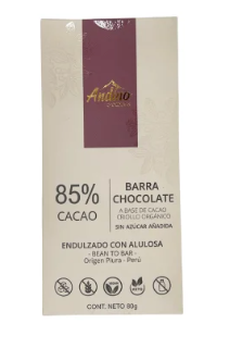 Barra Chocolate 85% 80gr - Andino