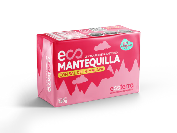 Mantequilla con Sal del Himalaya 250gr  Libre pastoreo- Ecoterra