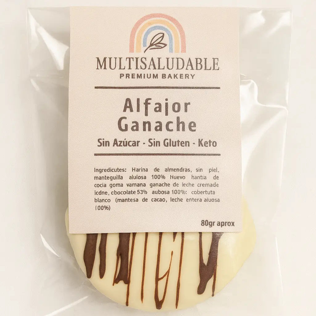 Alfajor de Ganache Keto 80 g – Sin Gluten, Sin Azúcar y Bajo en Carbohidratos