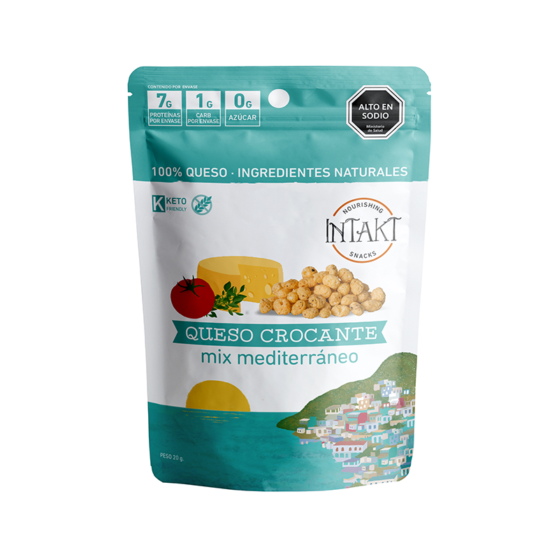 Queso crocante Mix mediterraneo 20gr - Intakt