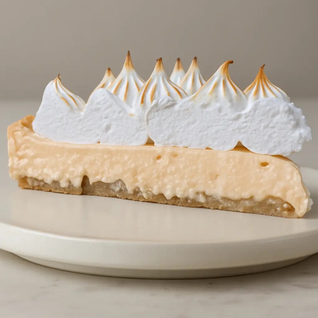 delicioso pie de limon keto elaborado con harina de almendras y endulzado 100% con alulosa, libre de gluten y azucar