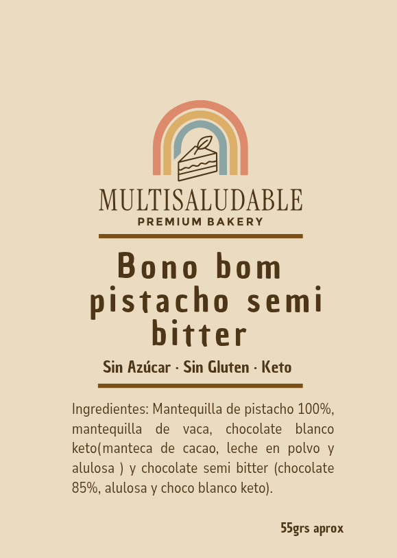 Bono Bon Pistacho Semi Bitter 55gr