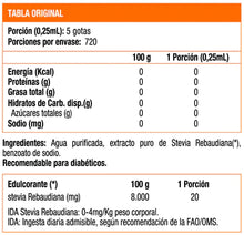 Cargar imagen en el visor de la galería, Stevia 100% natural 180ml - D`Stevia
