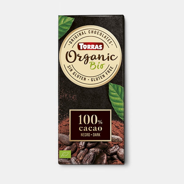 Barra Chocolate 100% cacao Organico 100gr- Torras